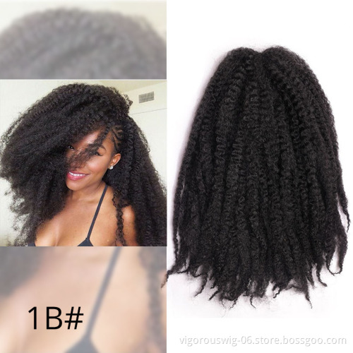 Vigorous Crochet Braids Hair Synthetic Marley Braiding Hair Afro Kinky Hair Extensions for Black Women 18 inch Ombre Braid